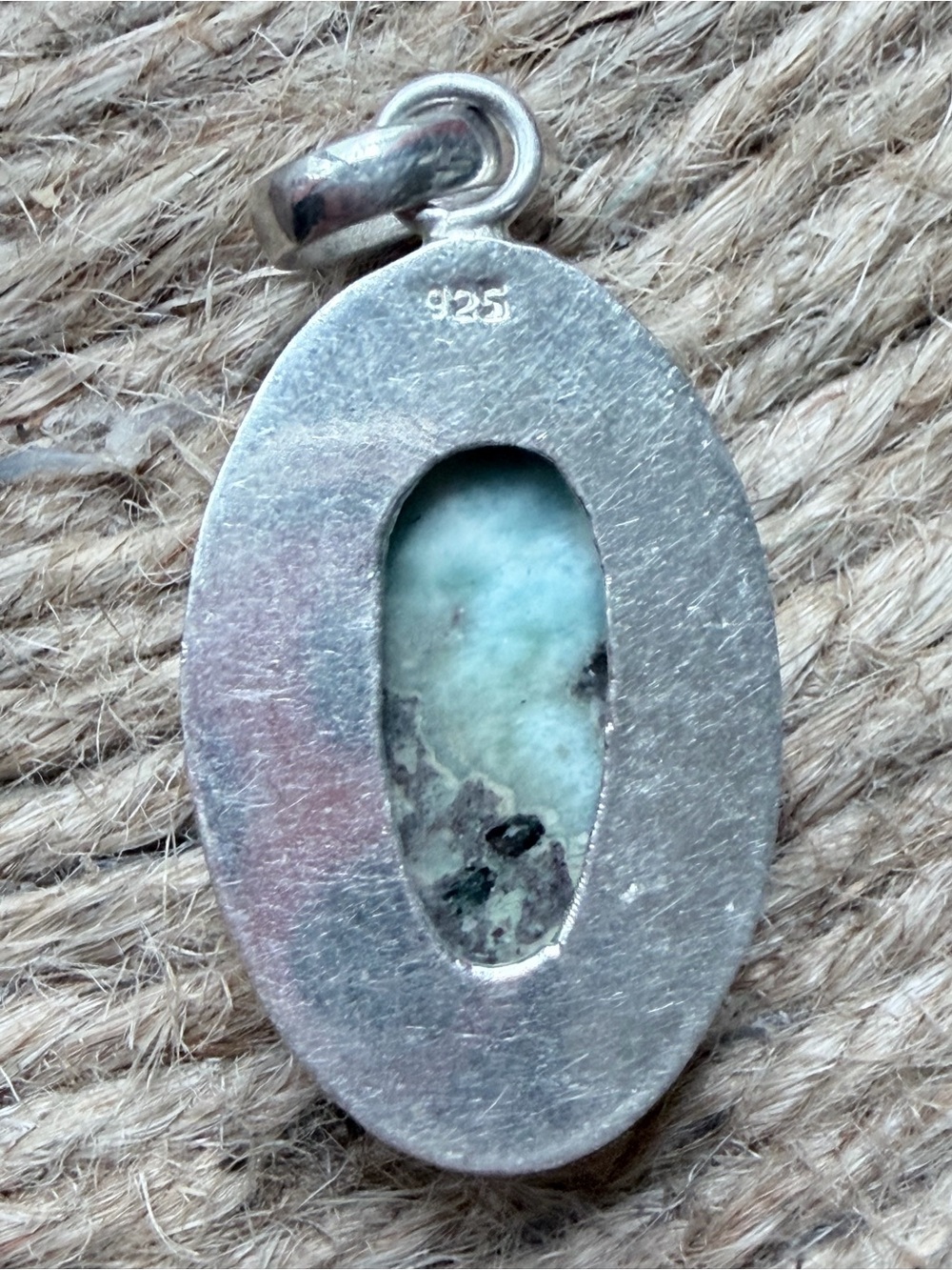 Sterling Silver Larimar Pendant Necklace 925 - Picture 3 of 5